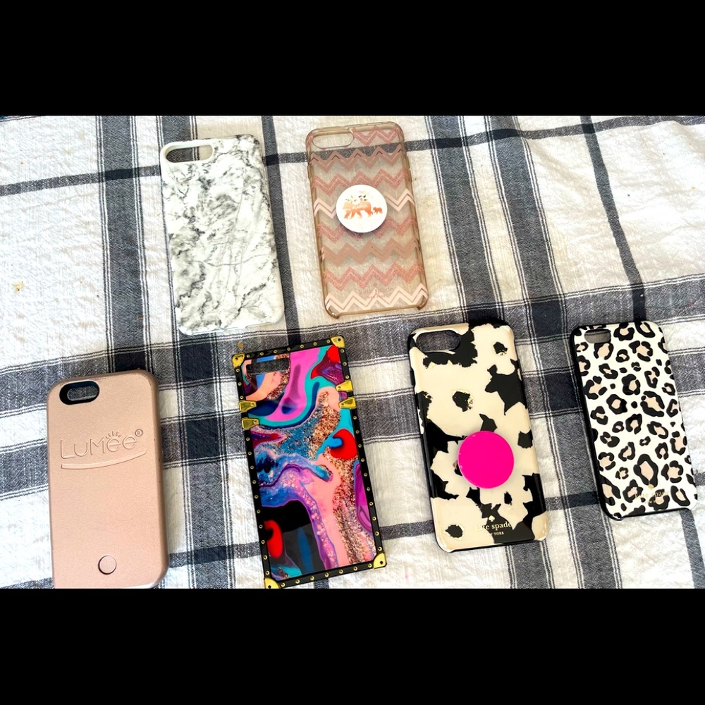 Lot of iPhone 6, 7 and 8+ phone cases